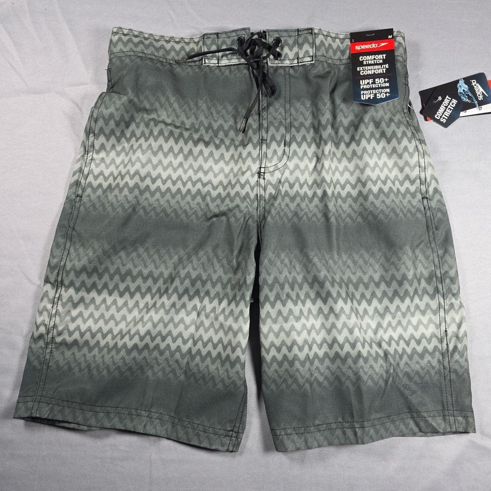 New Speedo Men's 4 Way Stretch Anthracite Board  Shorts Size M
